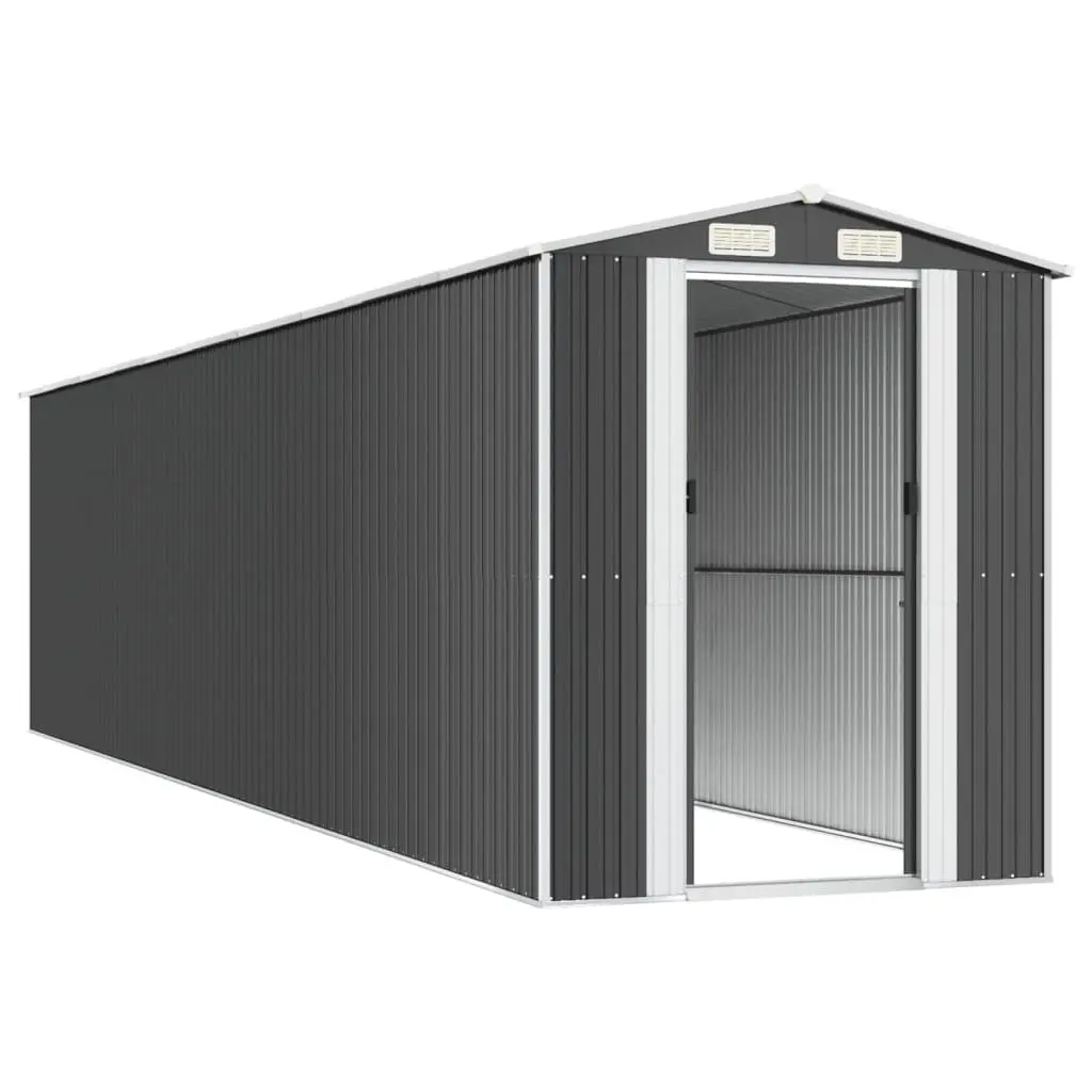 Garden Shed Galvanised Steel Spacious Anthracite 192 x 855 x 223 cm