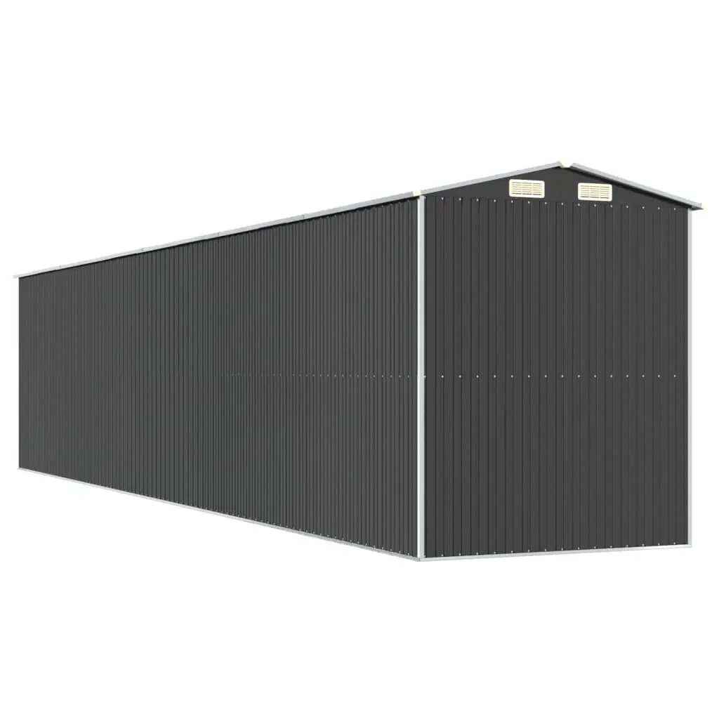 Anthracite Garden Shed with Sliding Gate