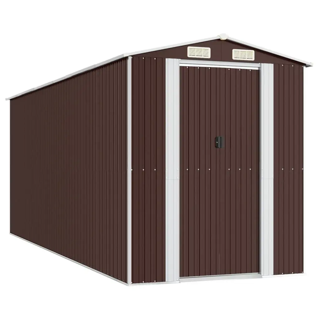 Dark Brown Garden Shed with Durable Galvanised Steel