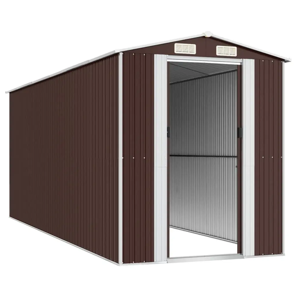 Dark Brown Garden Shed with Durable Galvanised Steel