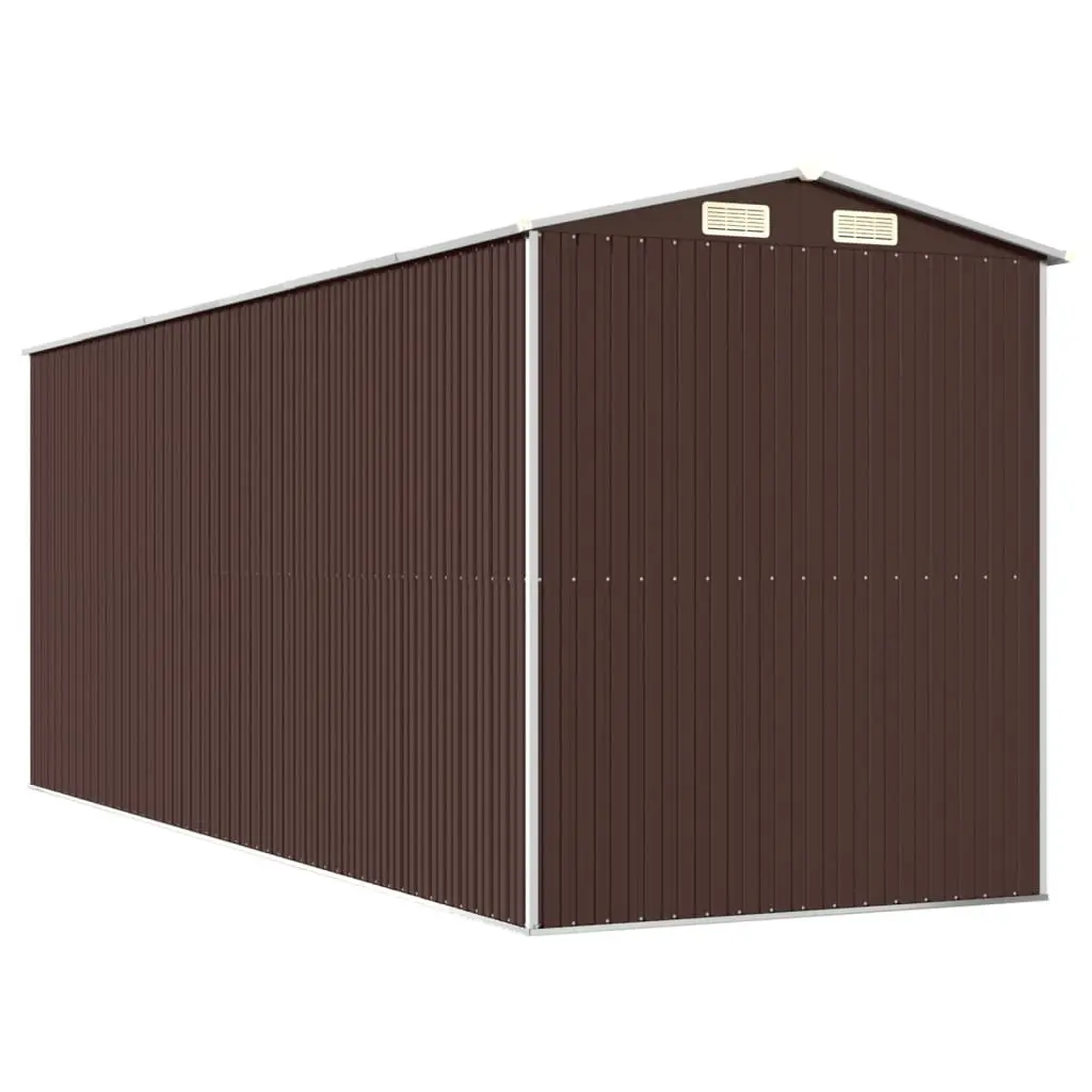 Dark Brown Garden Shed with Durable Galvanised Steel