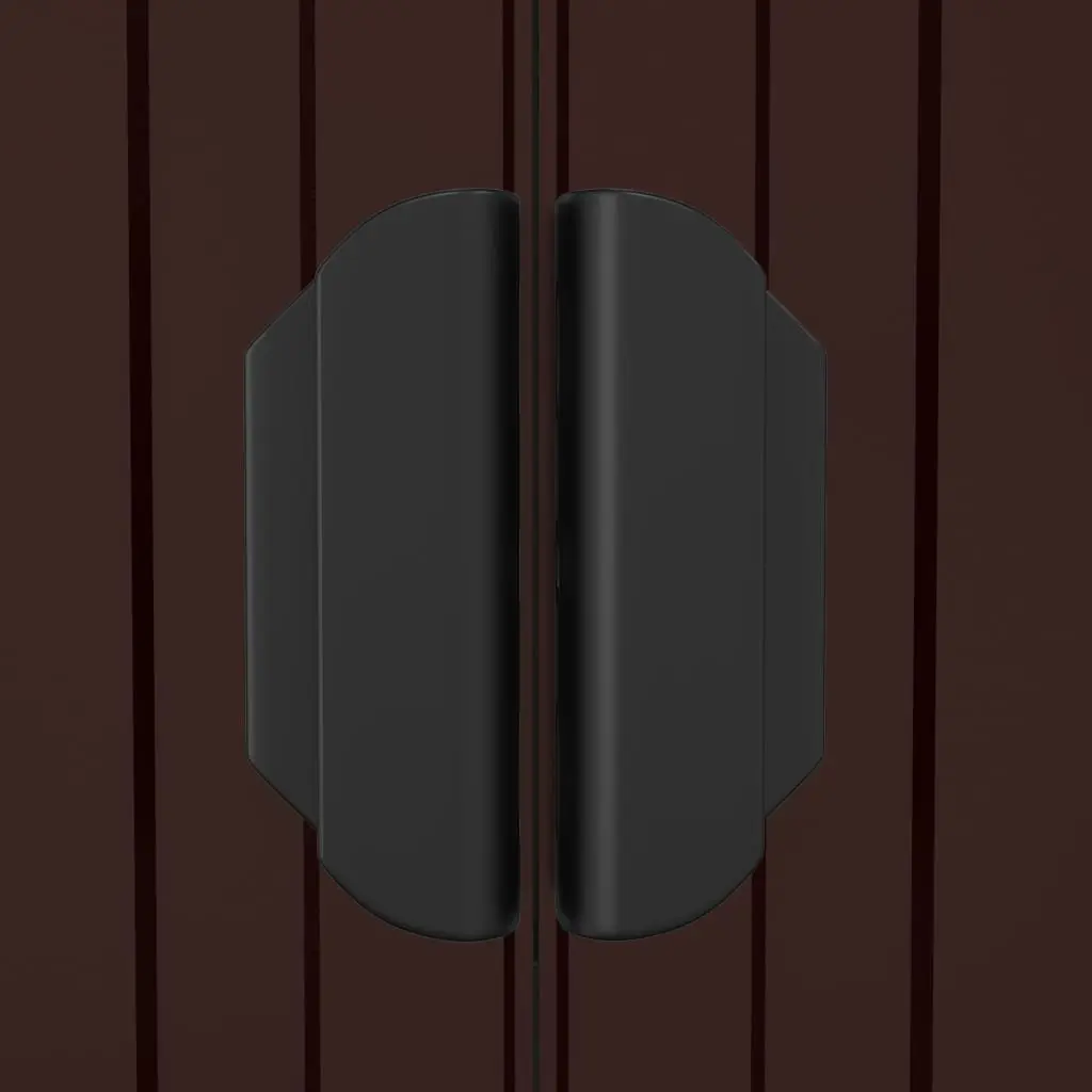 Garden Shed Galvanised Steel Dark Brown 192 x 606 x 223 cm