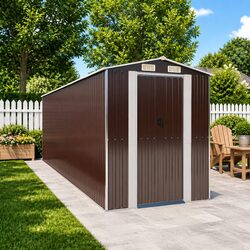 Durable Dark Brown Garden Shed for Outdoor Storage