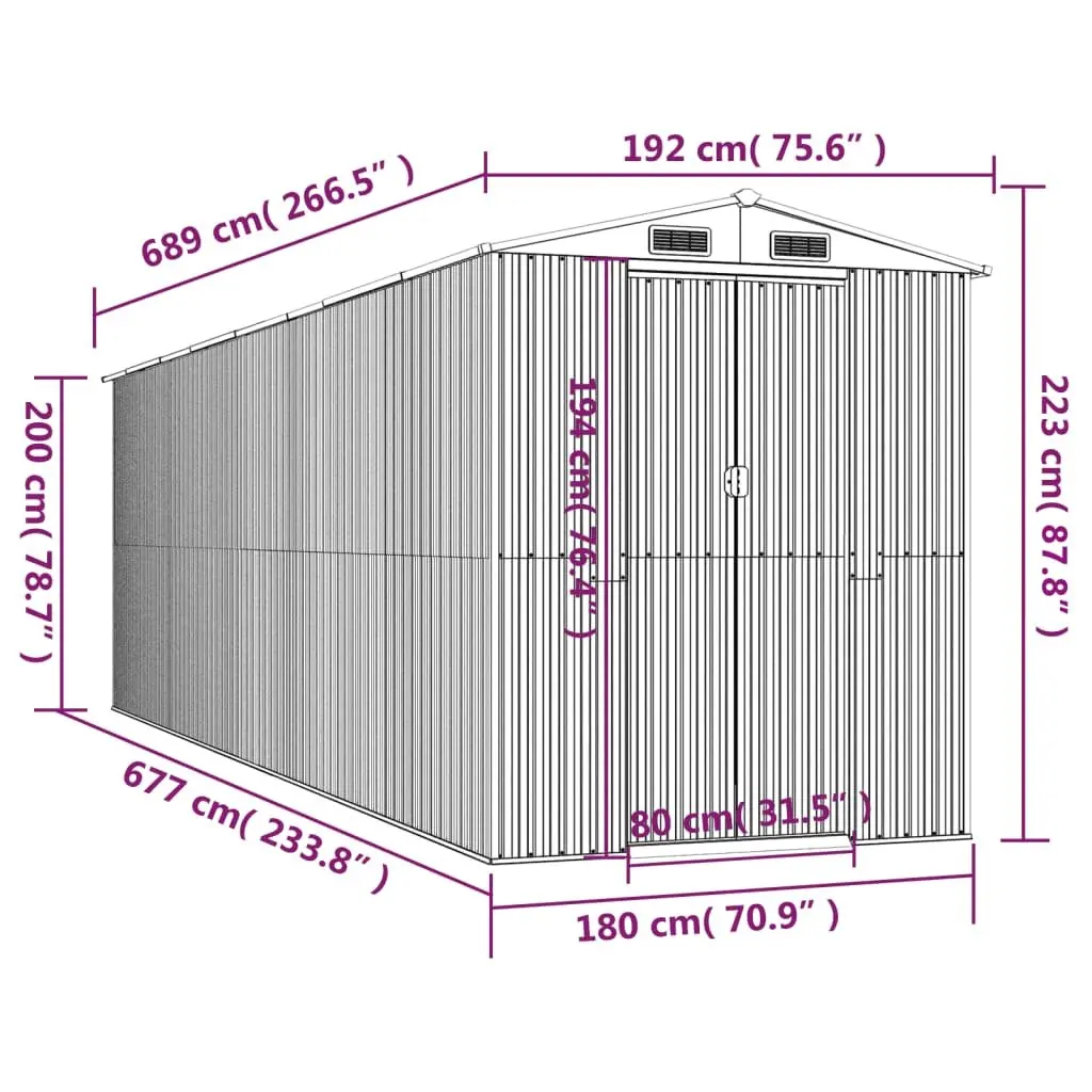 Dark Brown Garden Shed for Outdoor Storage