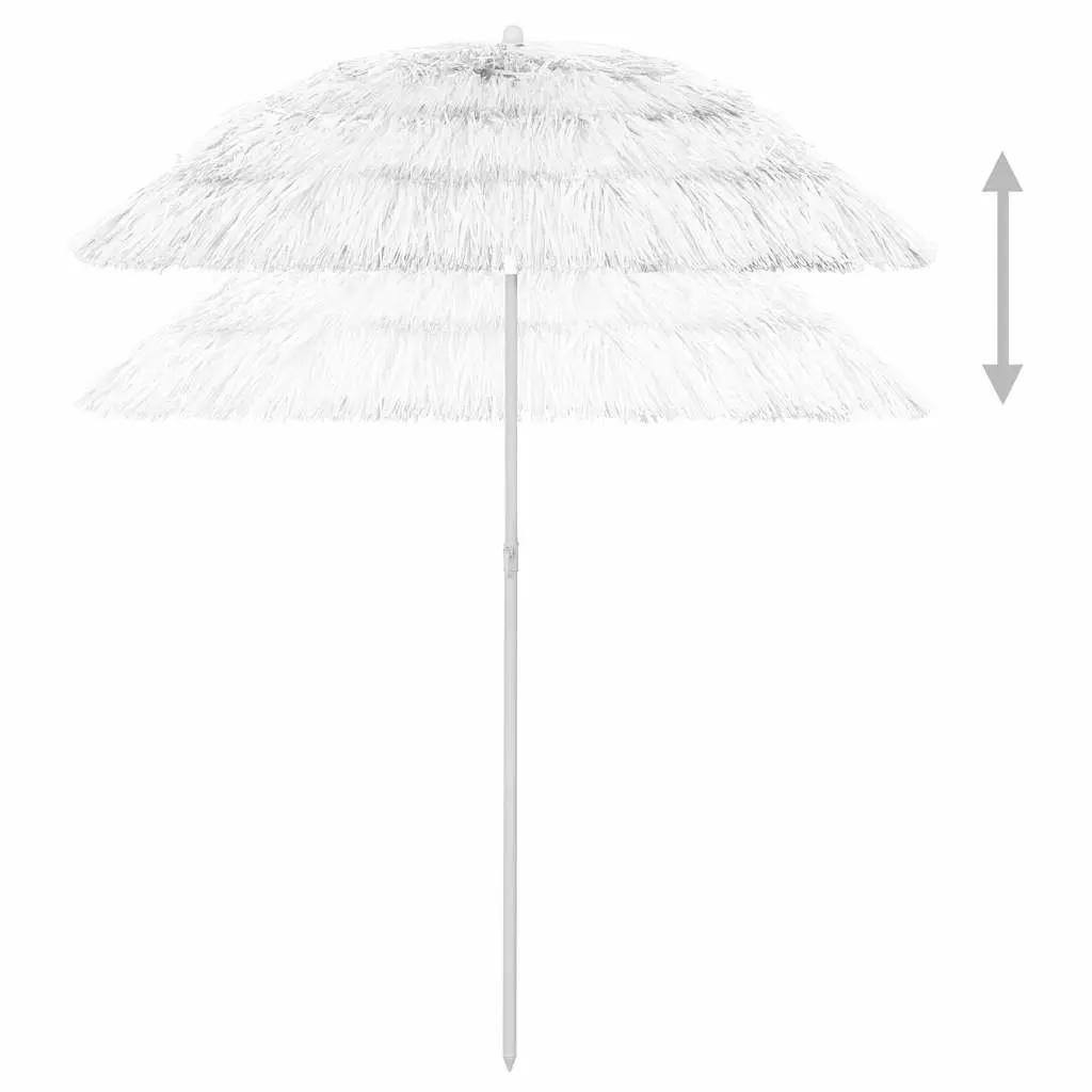 White Beach Parasol 180cm with UV Protection