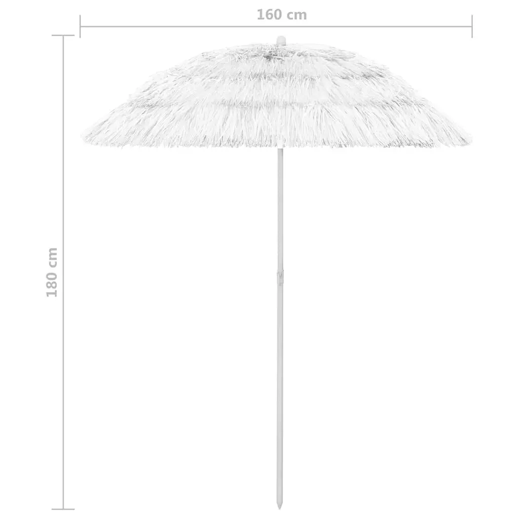 White Beach Parasol 180cm with UV Protection