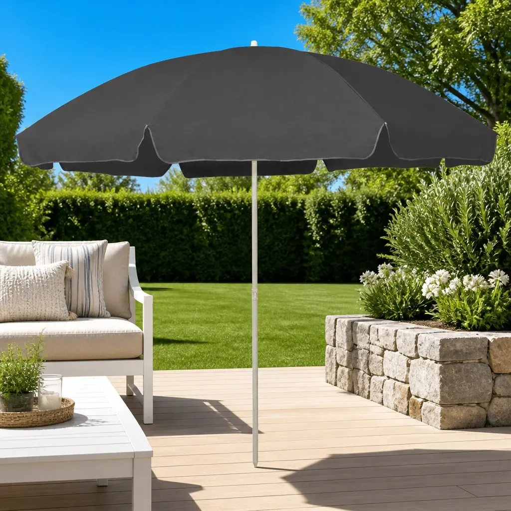 Beach Parasol with Tilt Function 300cm Anthracite