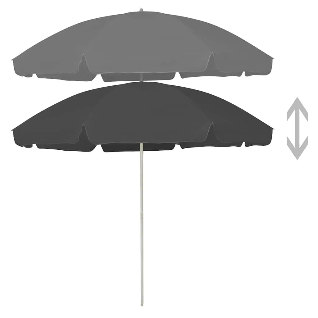 Beach Parasol with Tilt Function 300cm Anthracite