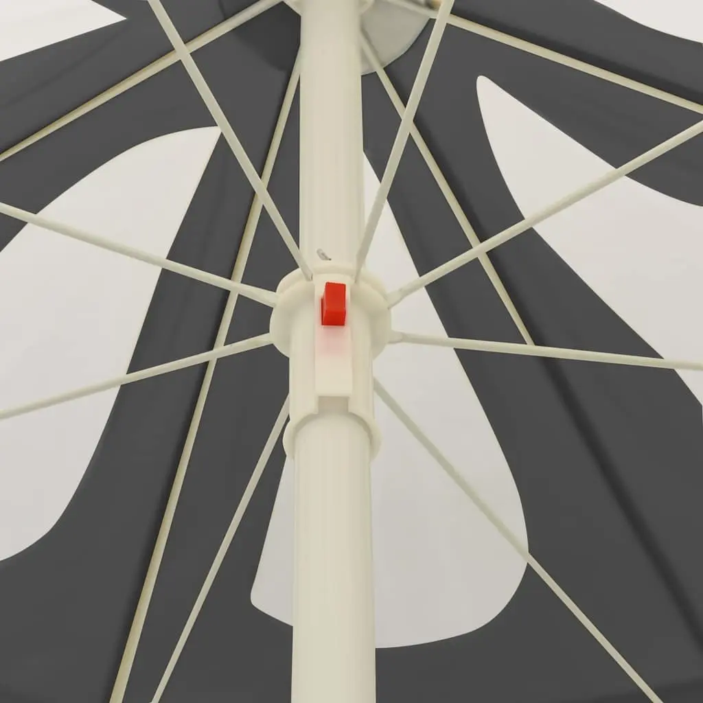 Anthracite Beach Parasol 240cm with Tilt and Vent