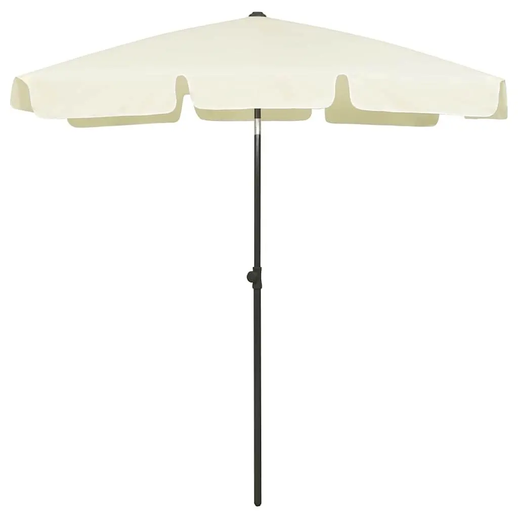 Beach Parasol Polyester 180x120 cm Yellow