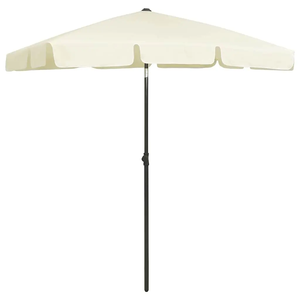 Beach Parasol Polyester 180x120 cm Yellow