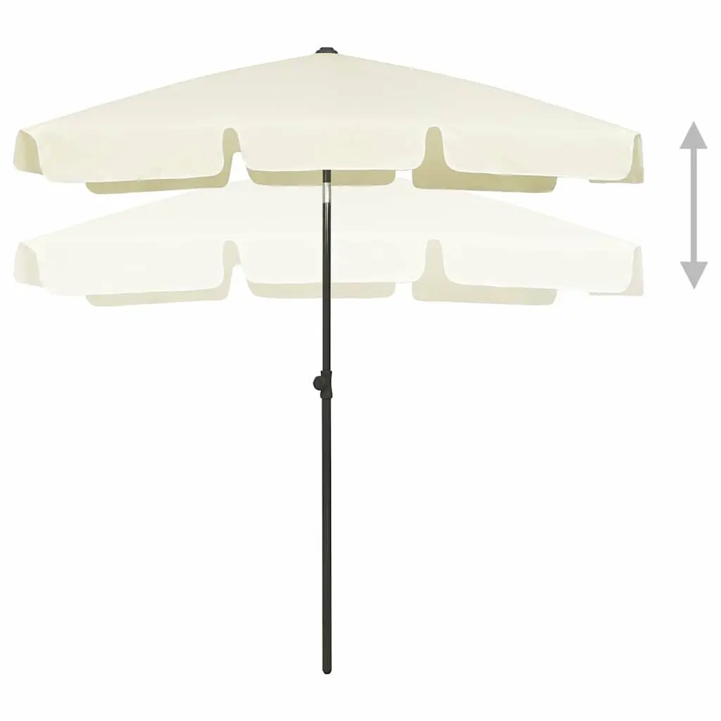 Beach Parasol Polyester 180x120 cm Yellow
