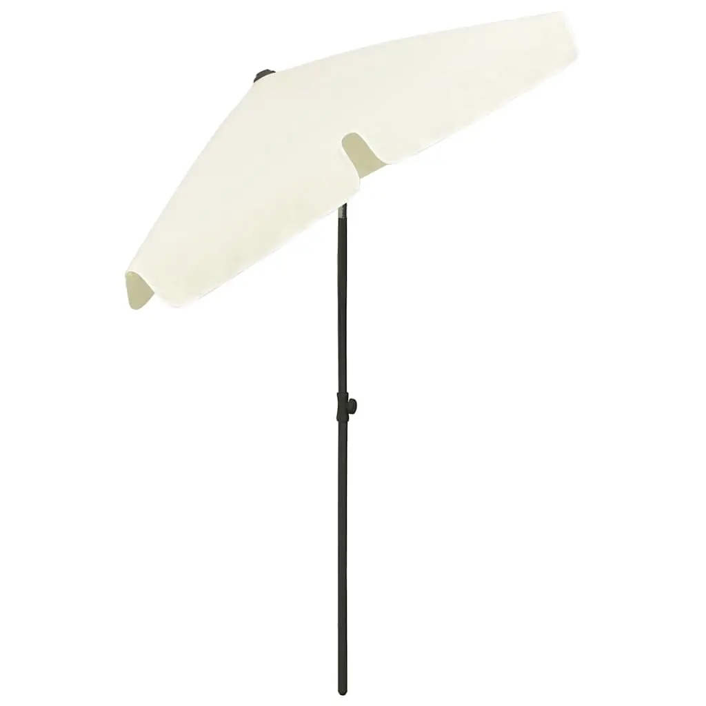 Beach Parasol Polyester 180x120 cm Yellow