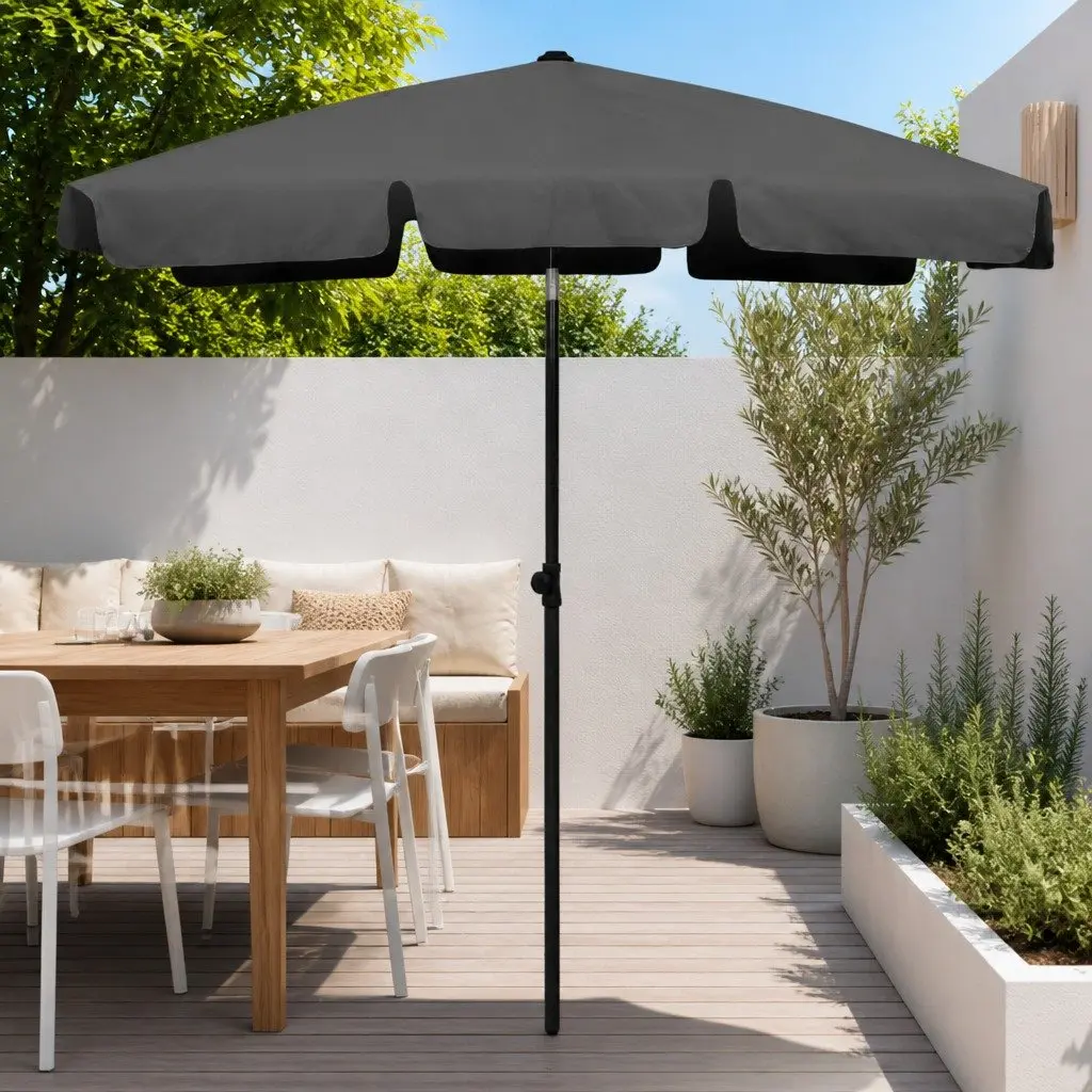 Beach Parasol with UV Protection and Tilt Feature