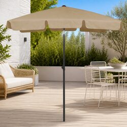 Sturdy Beach Parasol with UV Protection and Tilt Function