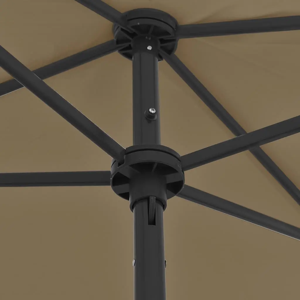 Beach Parasol with UV Protection and Tilt Function