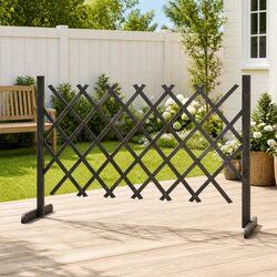 Expandable Wooden Trellis Fence Panel 120x90 cm
