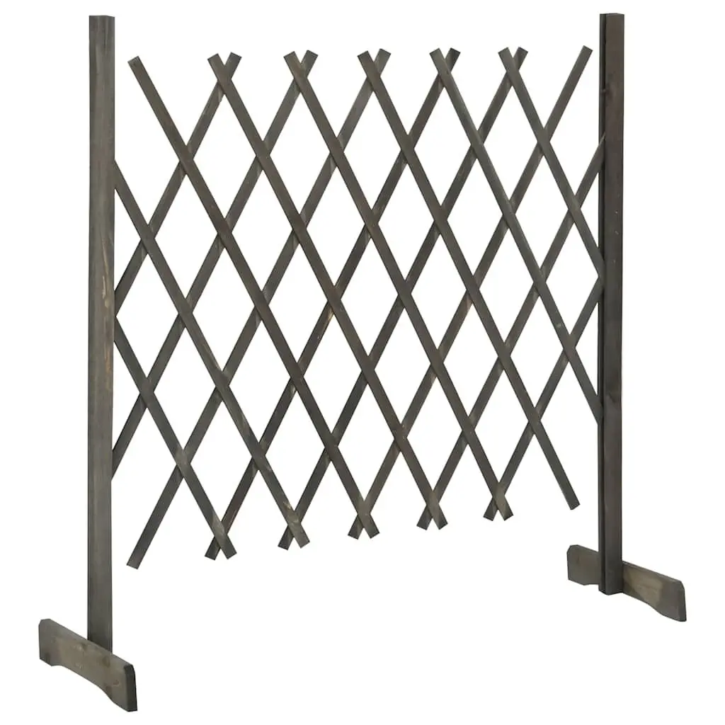 Garden Trellis Fence Panel Solid Firwood 120x90 cm Grey