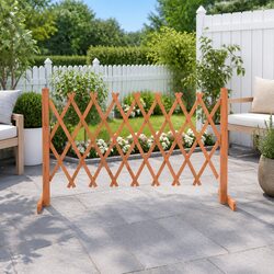 Expandable Wooden Trellis Fence Panel for Gardens