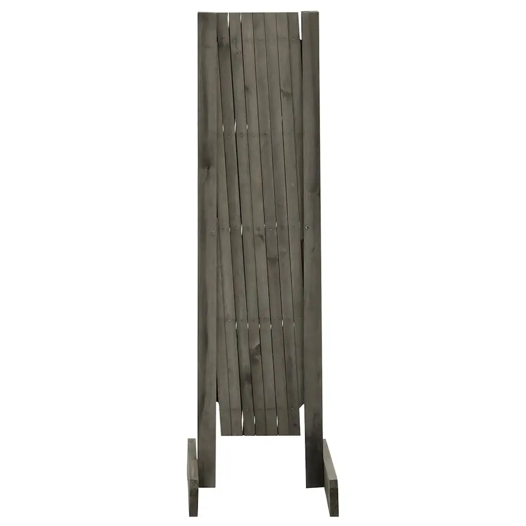 Garden Trellis Fence Panel Solid Firwood 150x80 cm Grey Expandable Outdoor Privacy Climbing