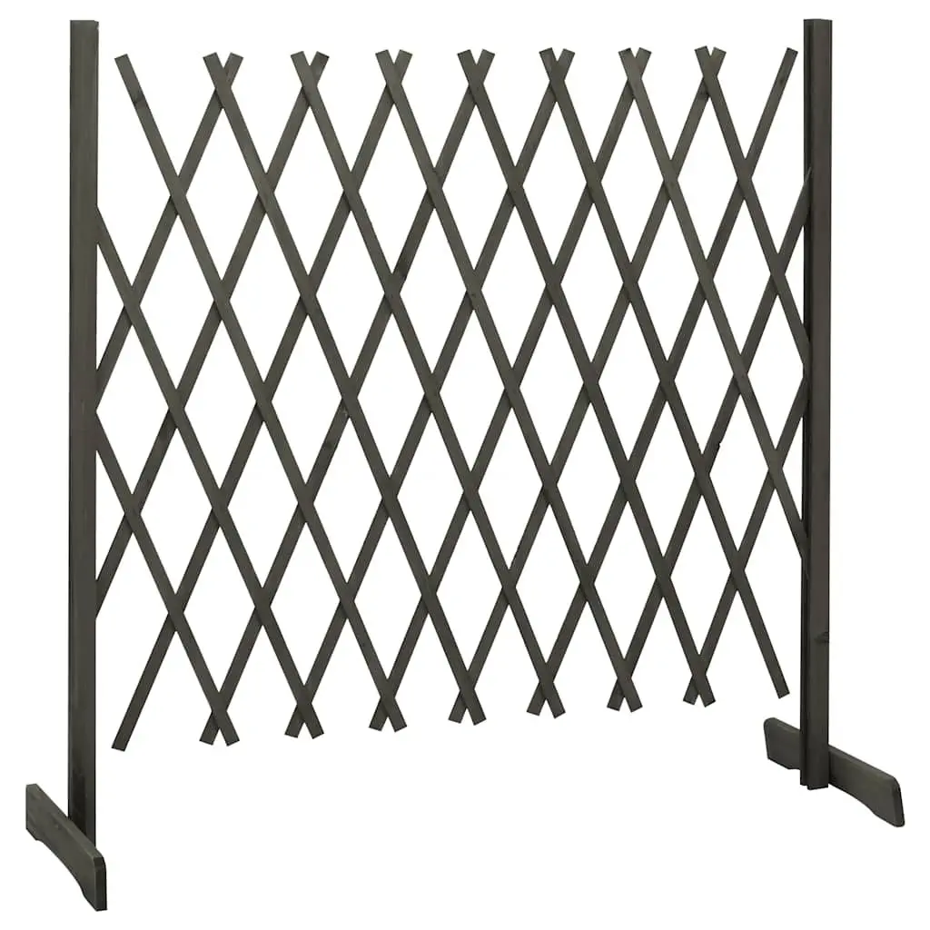 Garden Trellis Fence Panel Solid Firwood 180x100 cm Grey