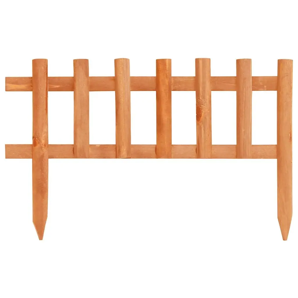 Wooden Garden Borders Edging 10 Pieces Firwood Lawn Edge Outdoor Fencing