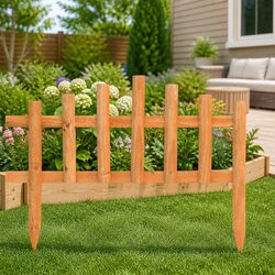 Durable Garden Lawn Edging Borders - 10 Firwood Pieces
