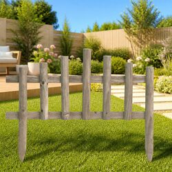 Quality Wooden Garden Edging Borders – 10 pcs, White