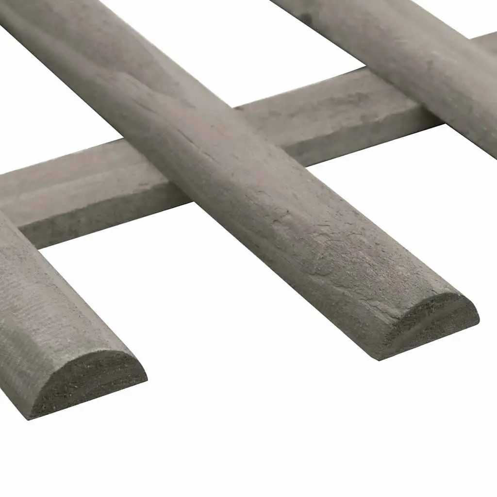 Wooden Garden Edging Borders 10 pcs Lawn Edge Fencing Outdoor White 4.4 m