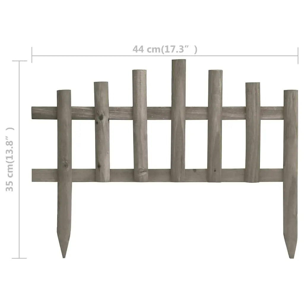 Wooden Garden Edging Borders 10 pcs Lawn Edge Fencing Outdoor White 4.4 m