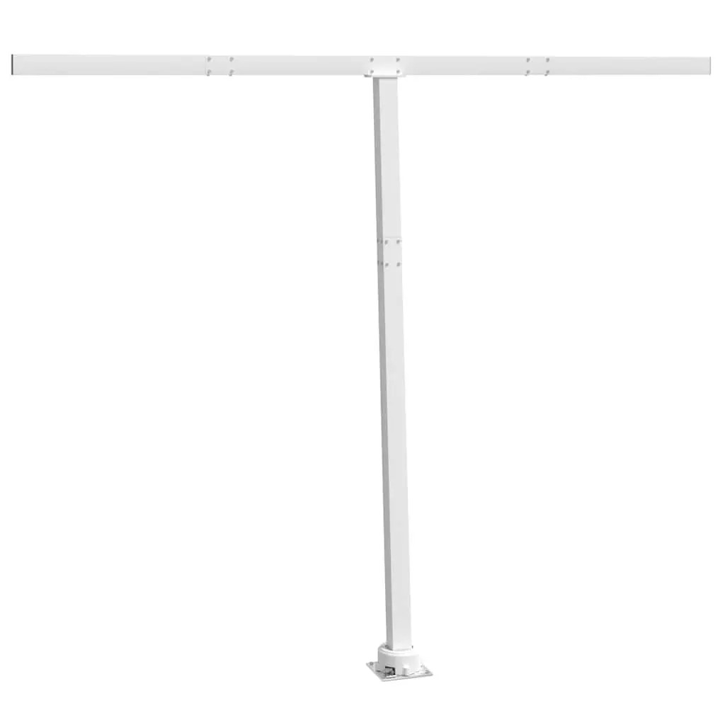 White Awning Post Set for Outdoor Use