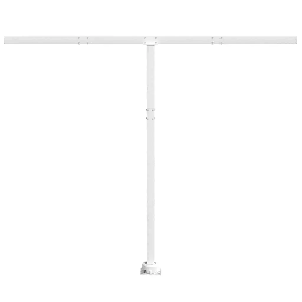 White Awning Post Set for Outdoor Use