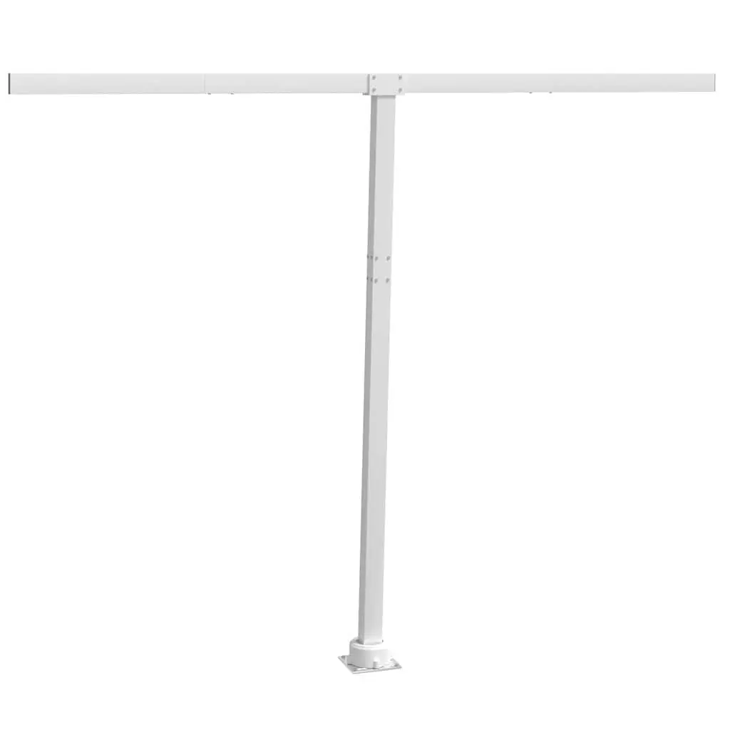 White Awning Post Set for Outdoor Use