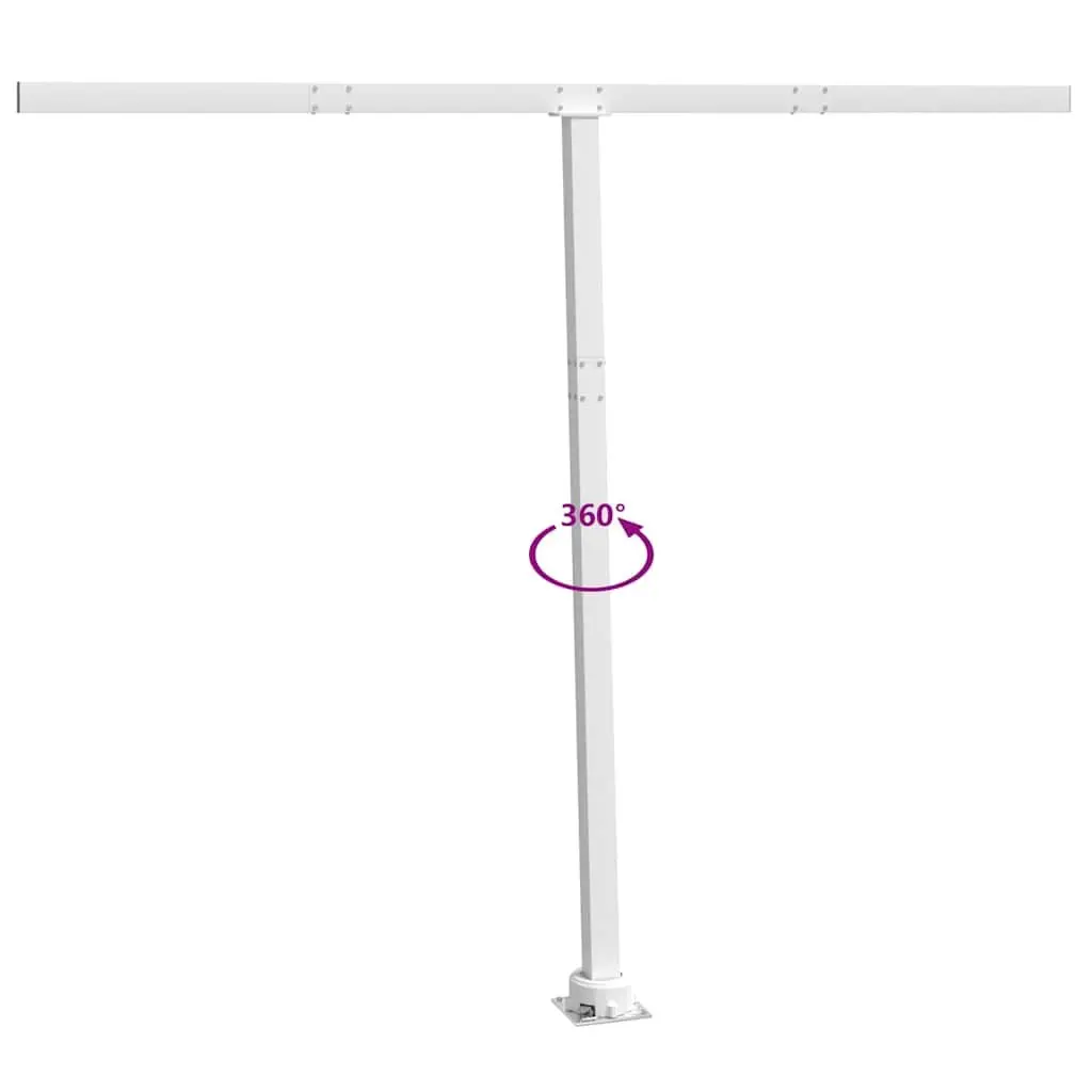 White Awning Post Set for Outdoor Use