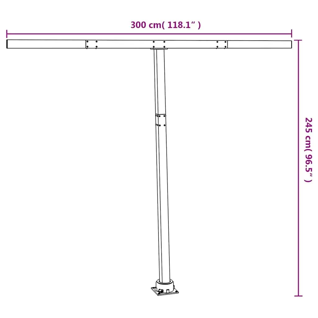 White Awning Post Set for Outdoor Use