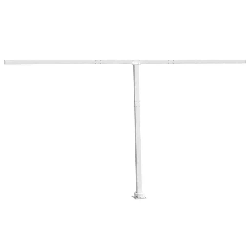 White Awning Post Set with 360° Rotary Base