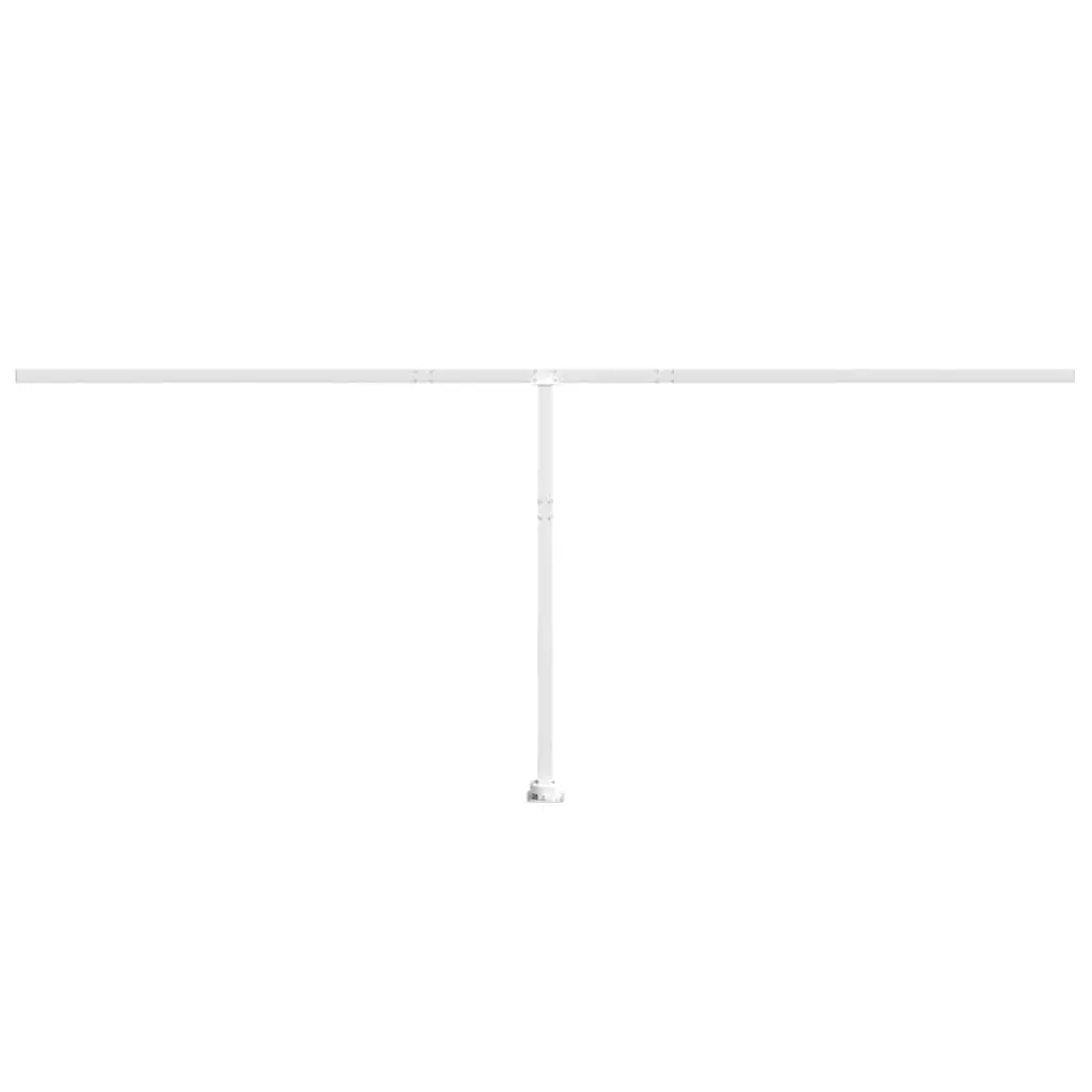 Awning Post Set White 600x245 cm Outdoor Support