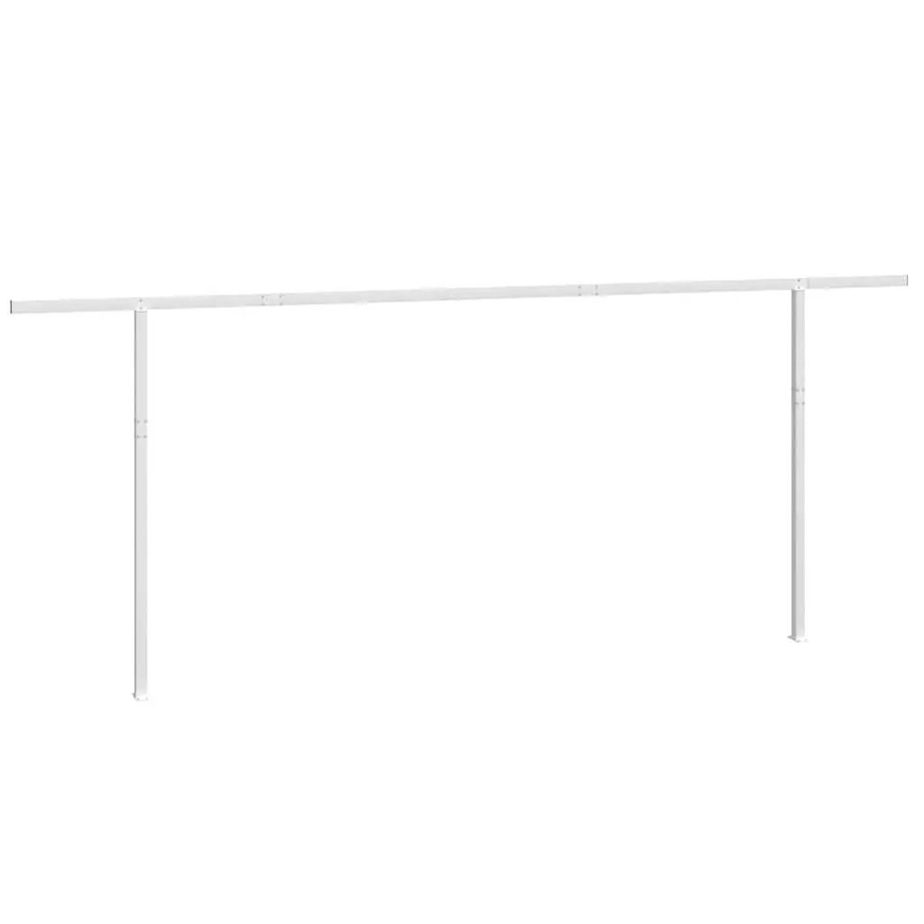 White Awning Post Set 600x245 cm for Outdoors