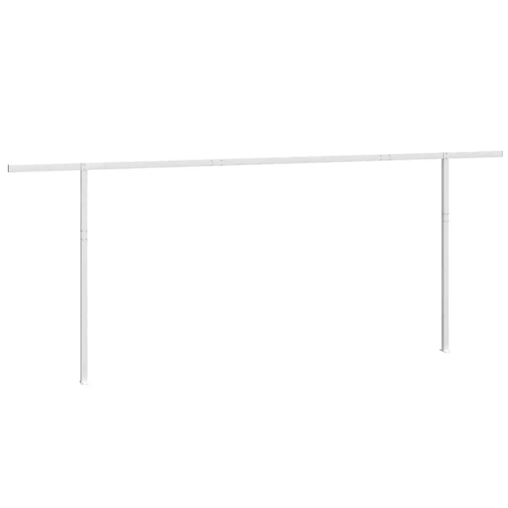 White Awning Post Set 600x245 cm for Outdoors