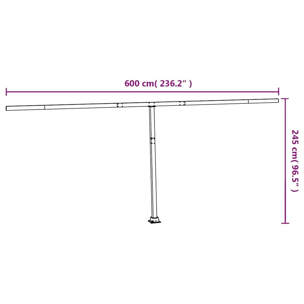 Awning Post Set with Rotary Base for Shade