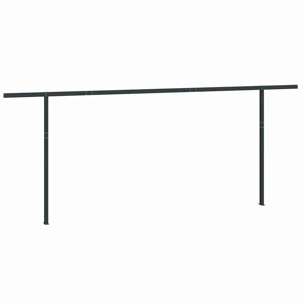 Awning Post Set Anthracite 600x245cm Double Posts