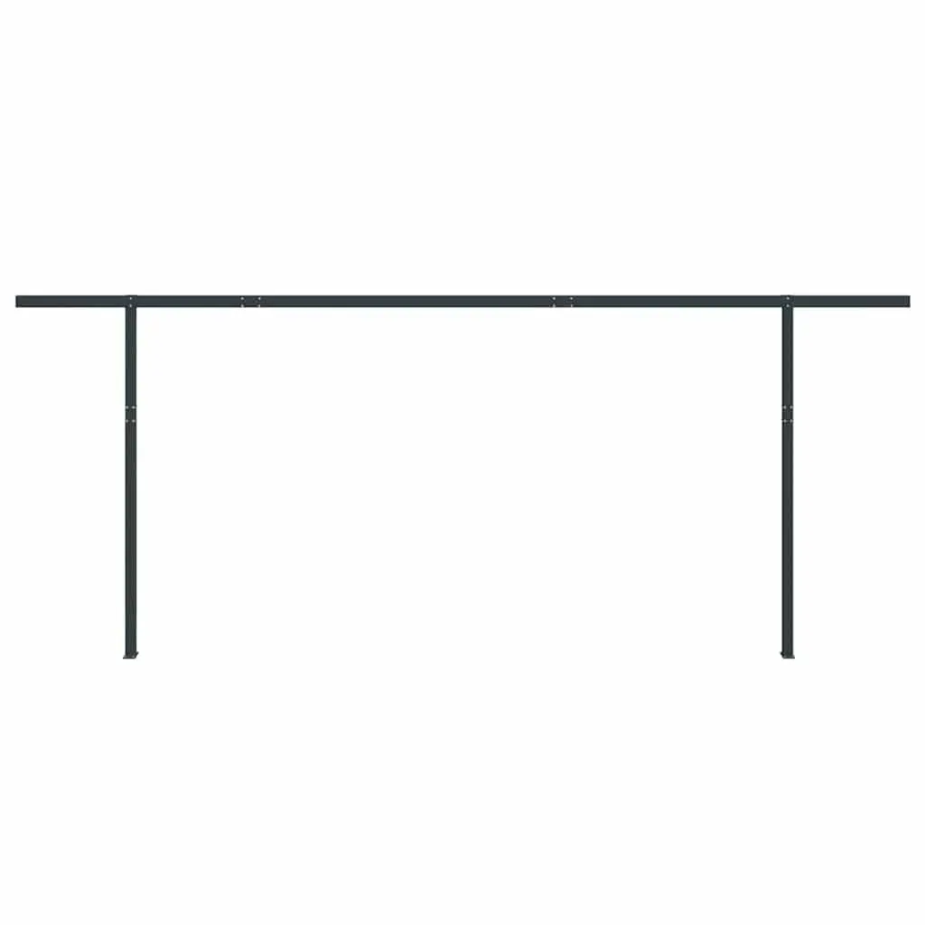 Awning Post Set Anthracite 600x245cm Double Posts
