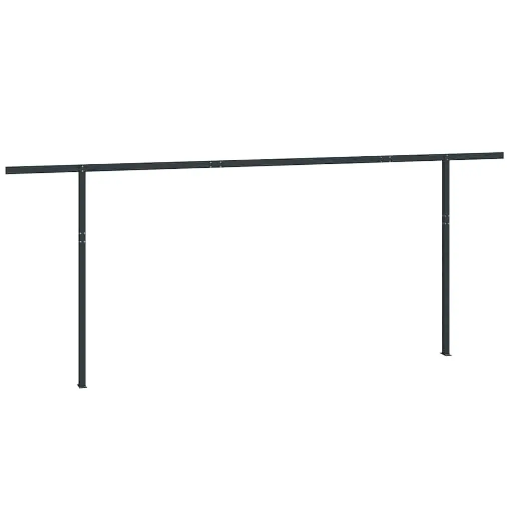 Awning Post Set Anthracite 600x245cm Double Posts