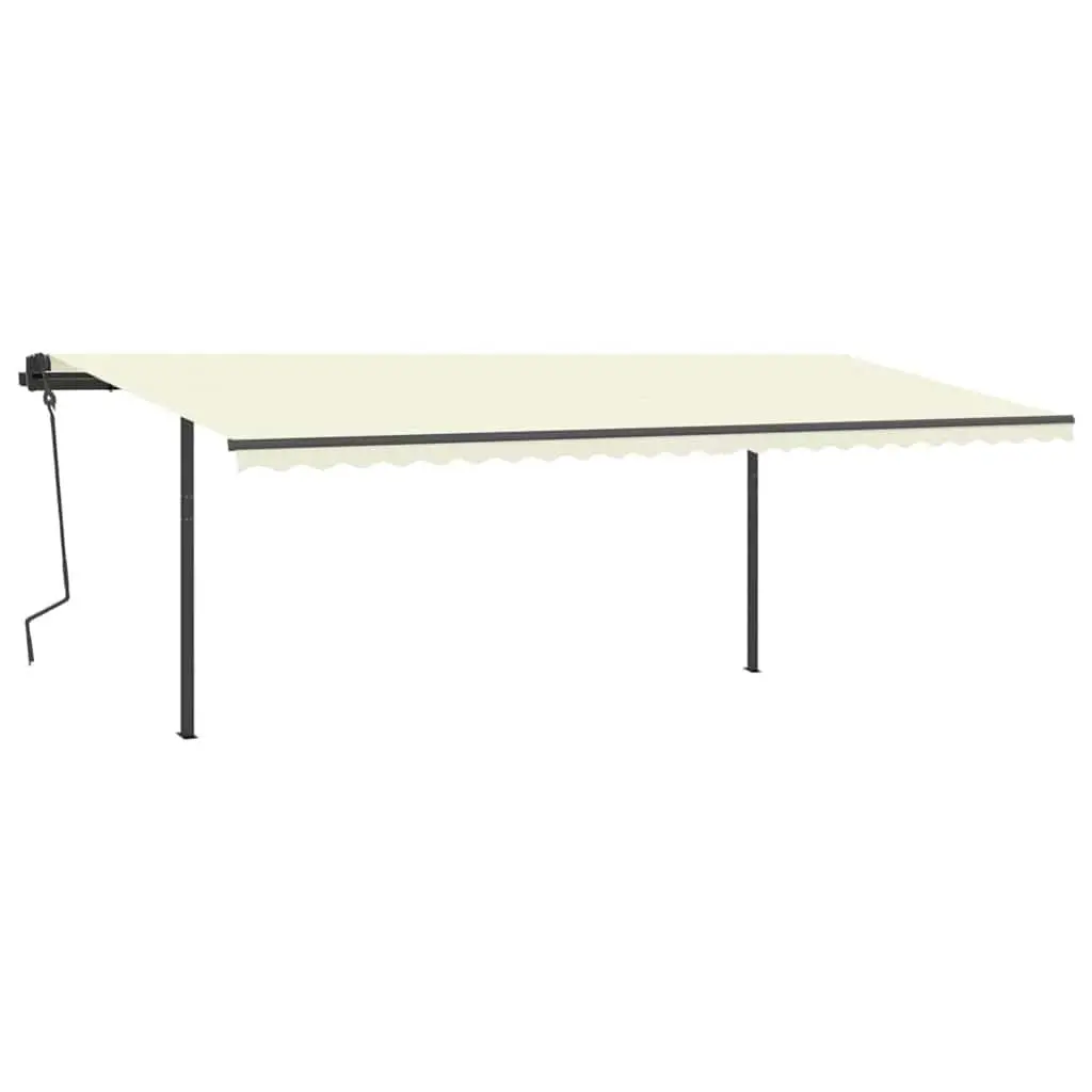 Awning Post Set Anthracite 600x245cm Double Posts
