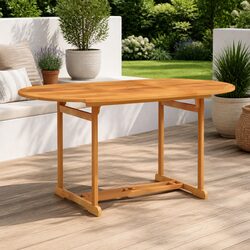 Outdoor Dining Table 150x90x75cm Durable Teak Wood
