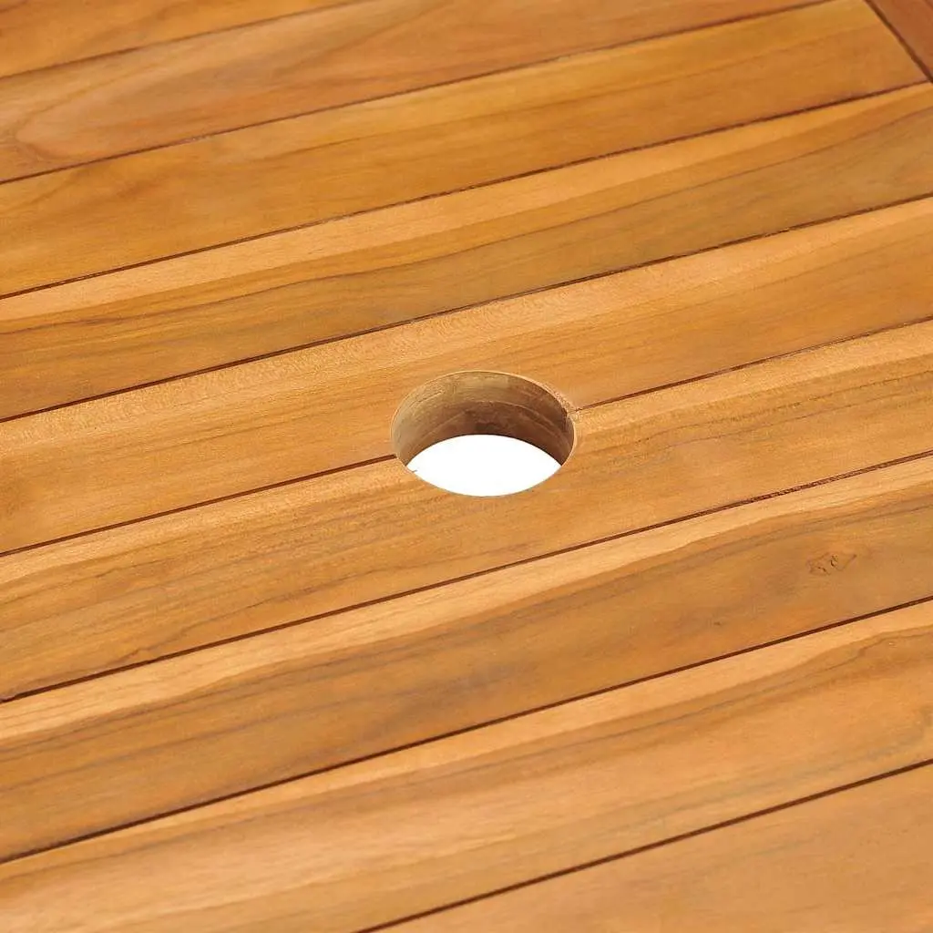 Outdoor Dining Table 150x90x75cm Durable Teak Wood