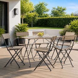 Durable Grey Folding Bistro Chairs Set for Outdoor Spaces