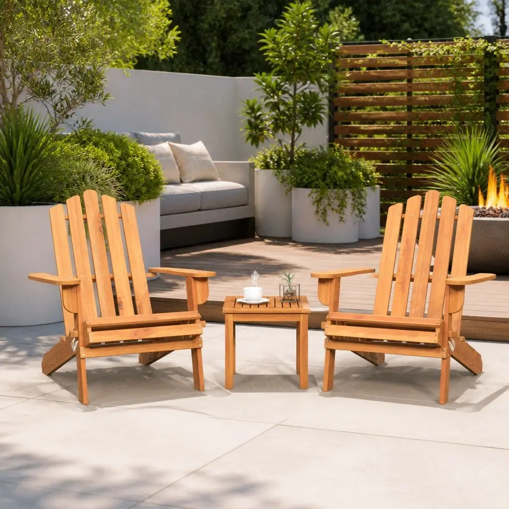 Adirondack Garden Lounge Set with Chairs and Table