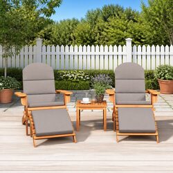 Solid Wood Adirondack Garden Lounge Set for Outdoor Comfort
