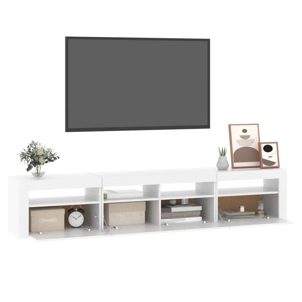 TV Cabinet Engineered Wood 210cm White